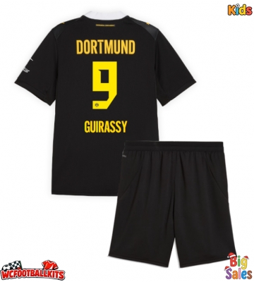 Borussia Dortmund Serhou Guirassy #9 Replica Away Stadium Kit for Kids 2026-27 Short Sleeve (+ pants)